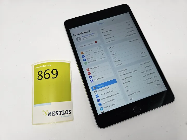iPad Mini 4 128GB + Simkartenslot